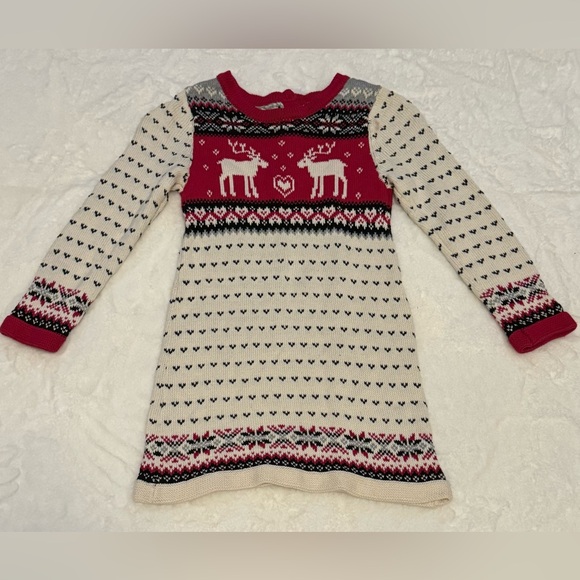 Jingles & Joy Christmas Sweater Dress- size 4T - Picture 2 of 9